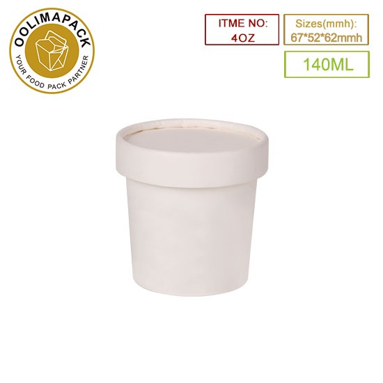 4oz Ice Cream Cup with paperboard paper lid