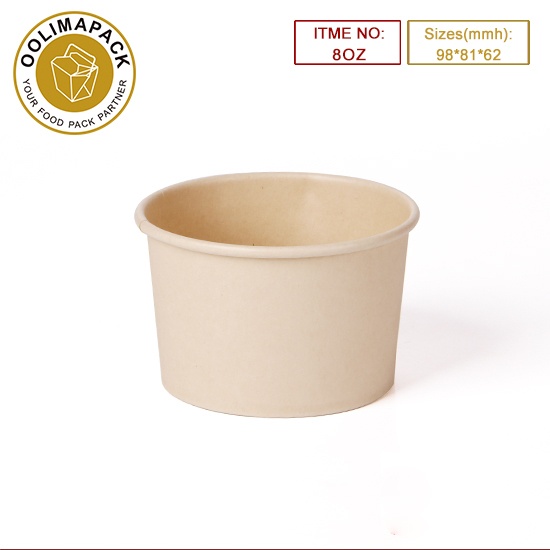 8oz bamboo paper Soup Cup