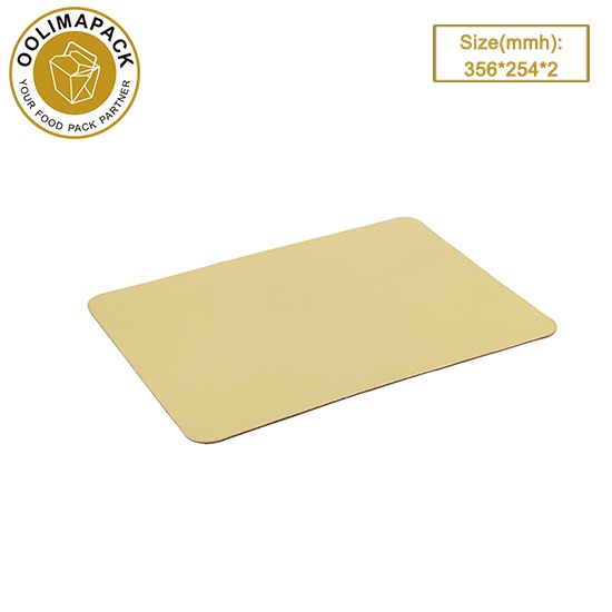 356*254*2mmh Square Golden cake mat