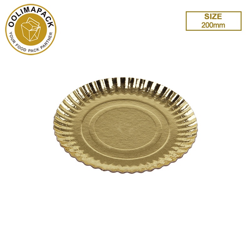 200mm Gold paper plate