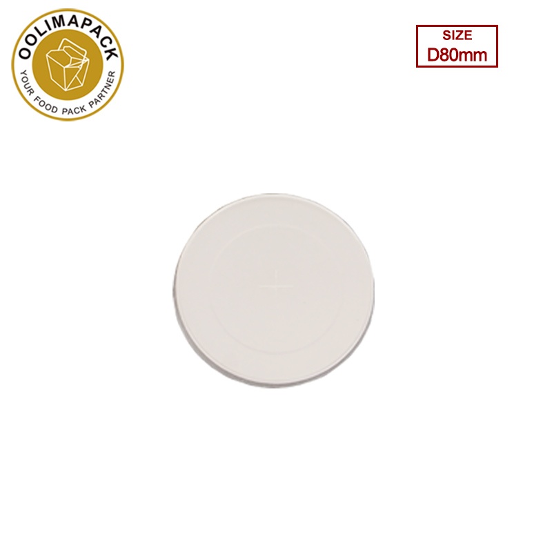 D80mm White cross paper lid