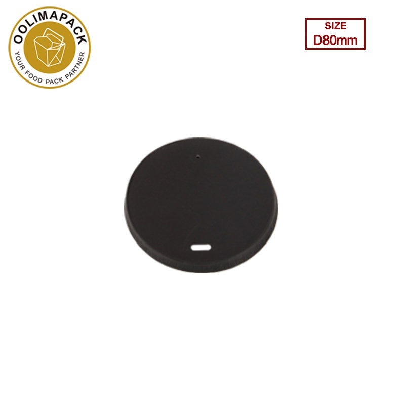 D80mm Black paper lid