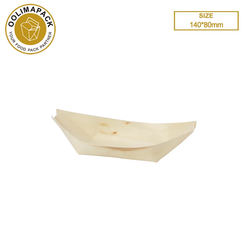 140*80mm Wooden Boat Tray