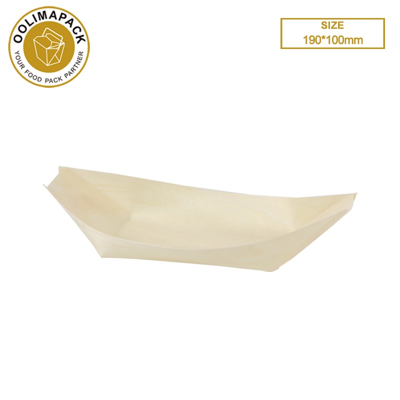 190*100mm Wooden Boat Tray