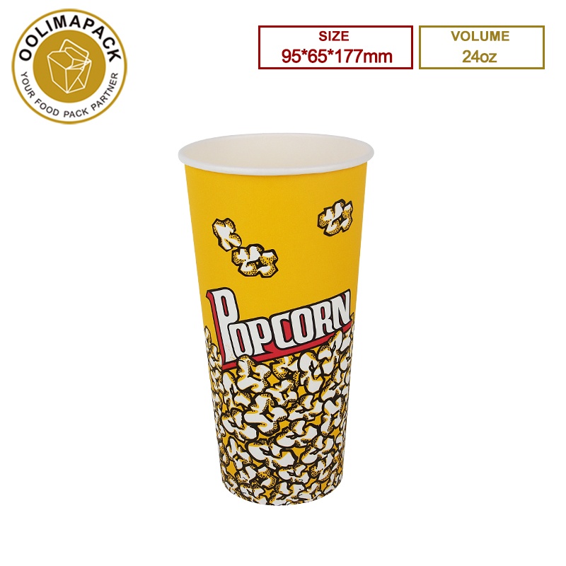 24oz paper popcorn box