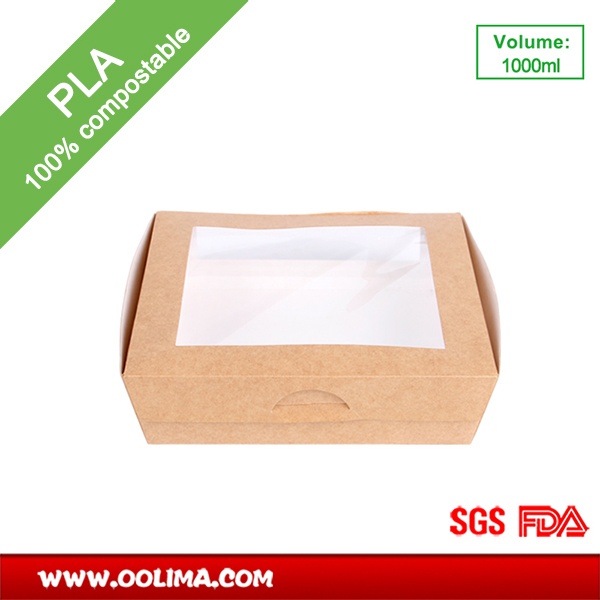 1000ml 连体沙拉盒（PLA）