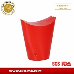 D60*125mmh French fries cup with lid