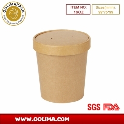 16OZ ice cream cup(Kraft paper paper lid)