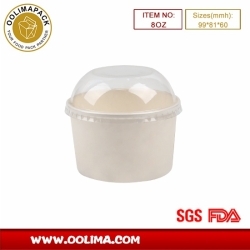 8OZ ice cream cup(paperboard dome lid)