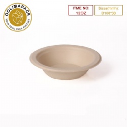 12oz bamboo pulp paper bowl