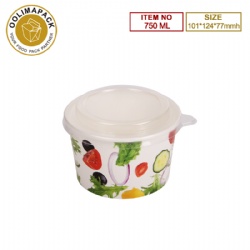 750ml paper salad bowl with lid