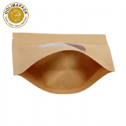 130*200mm Kraft paper bag with PET window