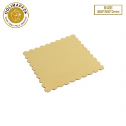 300*300*2mm Wave edge square golden cake mat