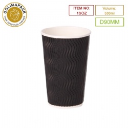 16oz ripple wall paper cup (wavy stripes)