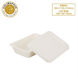 650ml Bagasse Box with Lid