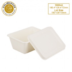 1000ml Bagasse Box with Lid