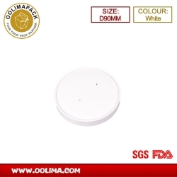 D90mm White paper lid