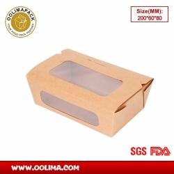 200*60*80mmh salad box with two windows