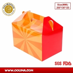 200*130*120mmh Cookie box with handle