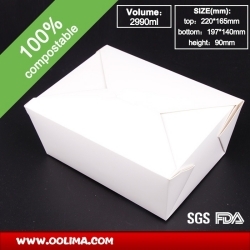2990ml Lunch box（white）(PLA)