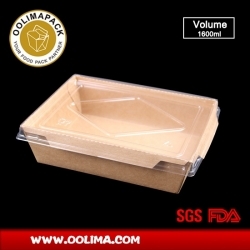 1600ml Salad box with PET lid