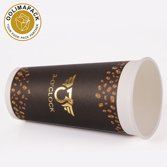22oz single wall paper cup ,golden print