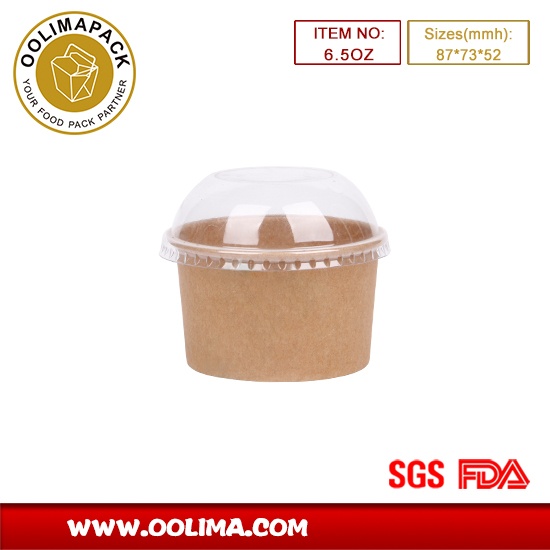 6.5OZ ice cream cup（kraft paper）