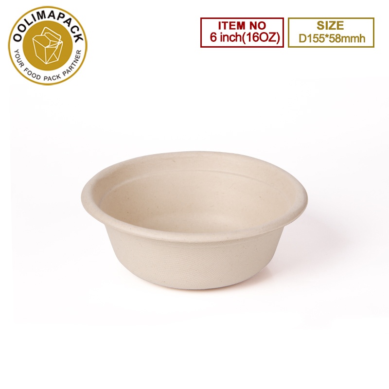 16oz bamboo pulp paper bowl