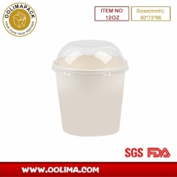 12OZ ice cream cup(paperboard dome lid)