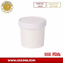 12OZ ice cream cup(paperboard paper lid)