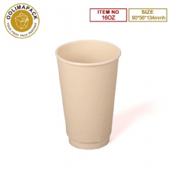 16OZ Double Wall Bamboo Paper Cup