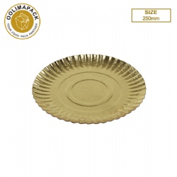 250mm Gold paper plate