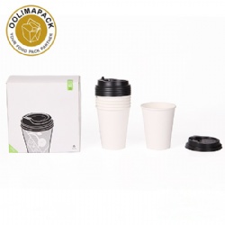 12oz single wall paper cup with PS lid