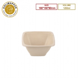 1200ml Square Bagasse Bowl