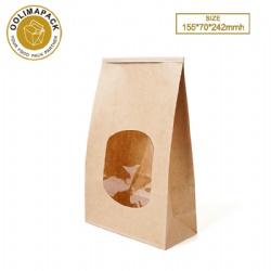 155*70*242mm Bakery bag with window
