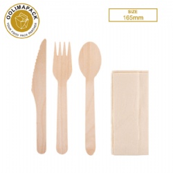 165mm wooden cutlery set