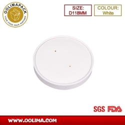D118mm White paper lid