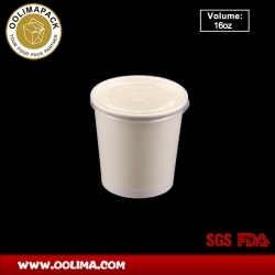 16OZ White soup cup