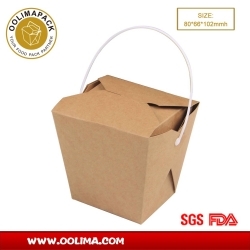 80*66*102mmh kraft  Noodle box with handle